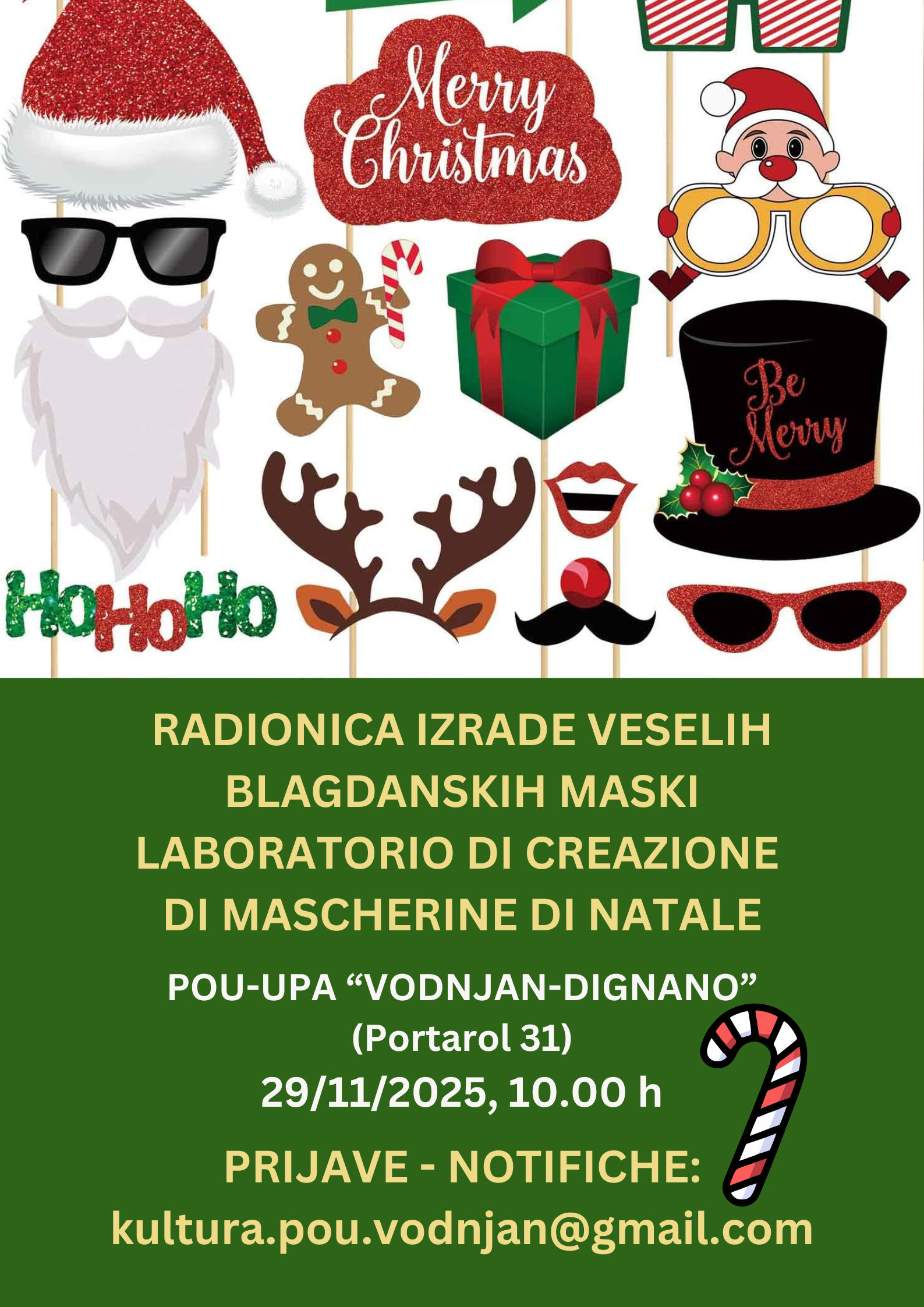 CREATIVE WORKSHOP – MAKING CHEERFUL HOLIDAY MASKS